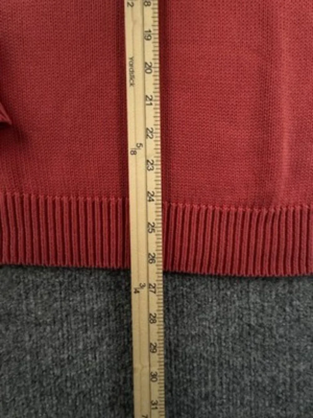 Burberry London Sweater Red Logo Mens Crew Neck Pullover 6 Long Sleeve Solid